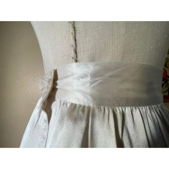 Vintage 80s Calvin Klein Classifications 100% Silk Off-White Ivory Cream Skirt S - Picture 4 of 8